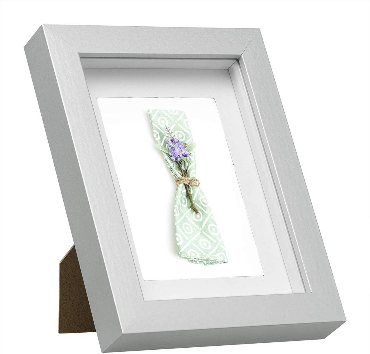 EUGAD Bilderrahmen, (1 St), Holzrahmen mit Papier-Passepartout, Glasscheibe. Reduzierter Preis € 9,98. Unverbindliche Preisempfehlung € 26,99, (€ 9,98 pro 1 Stk)