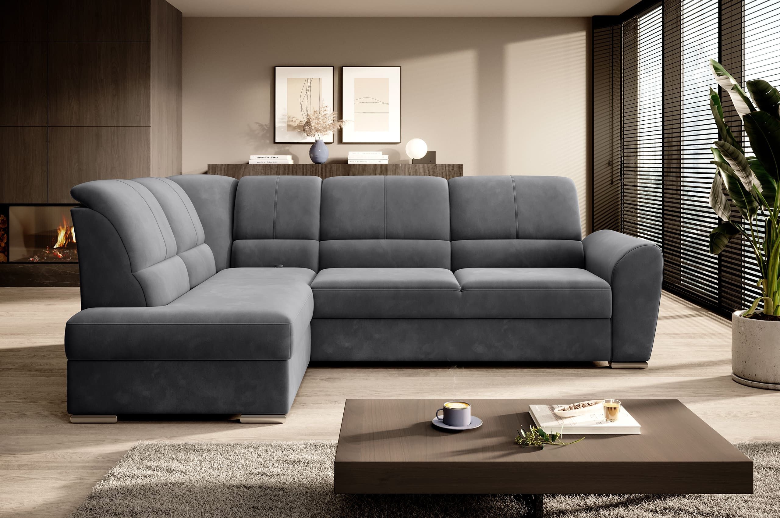 MF Design Polsterecke Silver, mit Bettfunktion