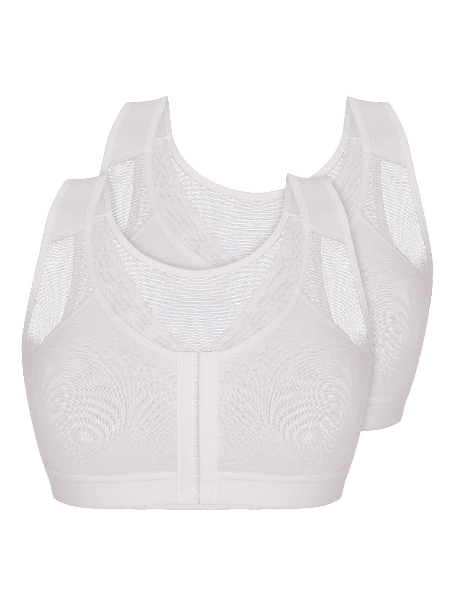 Sassa Büstenhebe 2er Pack Soft-BH Vorderverschluss Basic (Packung, 2-tlg)