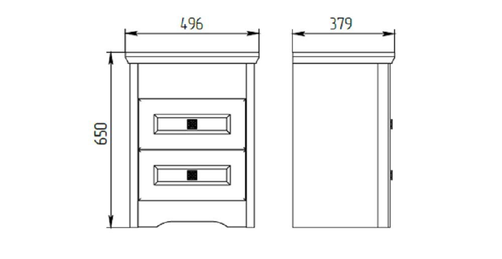 Bett Kleiderschrank Nachtkonsolen), + 4-St., 2 cm Liegefläche: 140 Tiwoli, (Set, 200 Schlafzimmer-Set + Bett Feldmann-Wohnen x