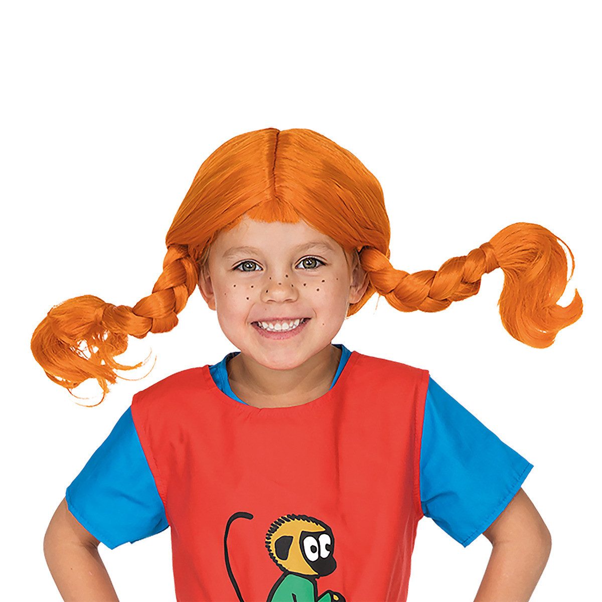 Pippi Langstrumpf Kostüm-Perücke Pippi Langstrumpf Mädchen