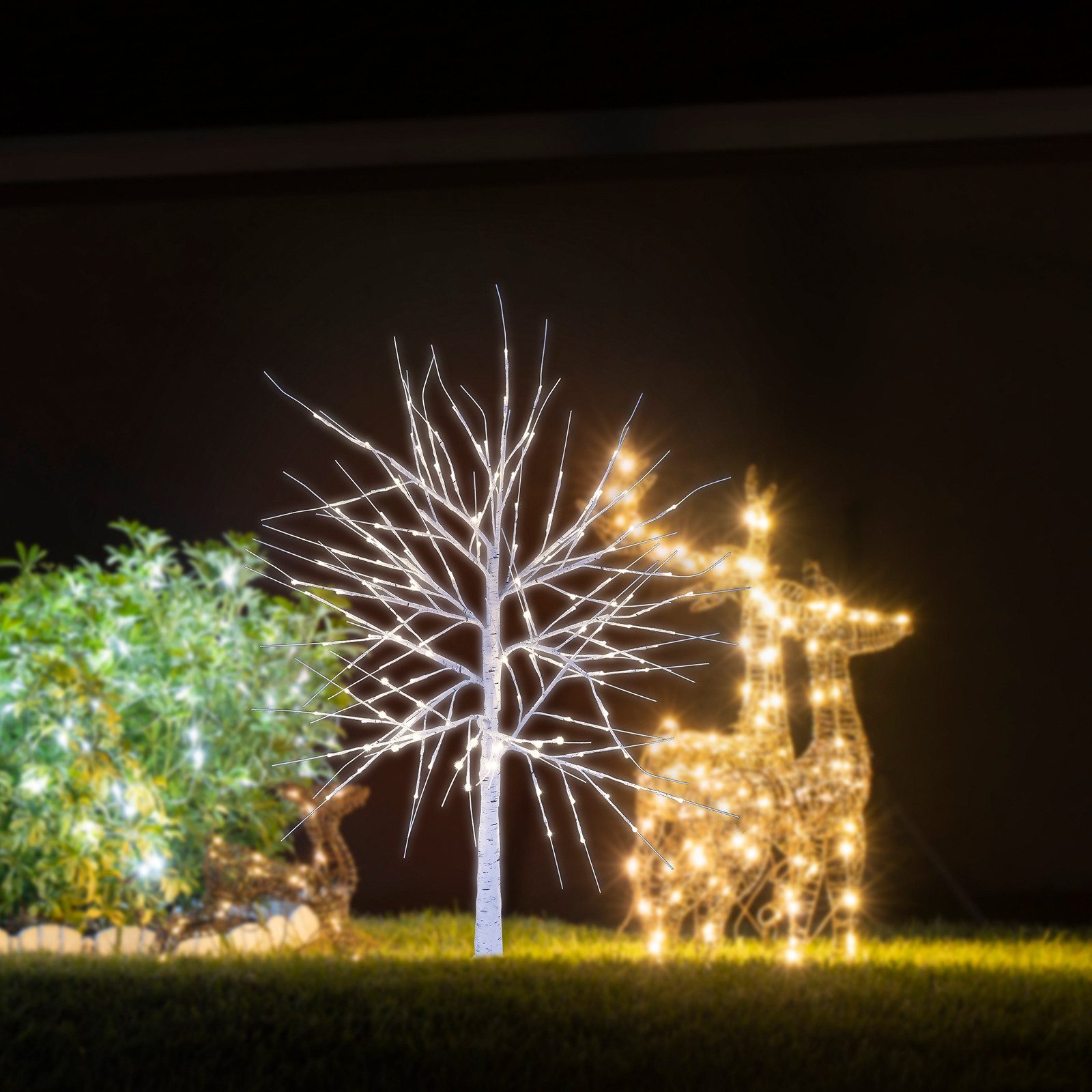 CCLIFE LED Baum Led Lichterbaum Innen Weihnachten Baum Innen, Birkenbaum Lichterdeko