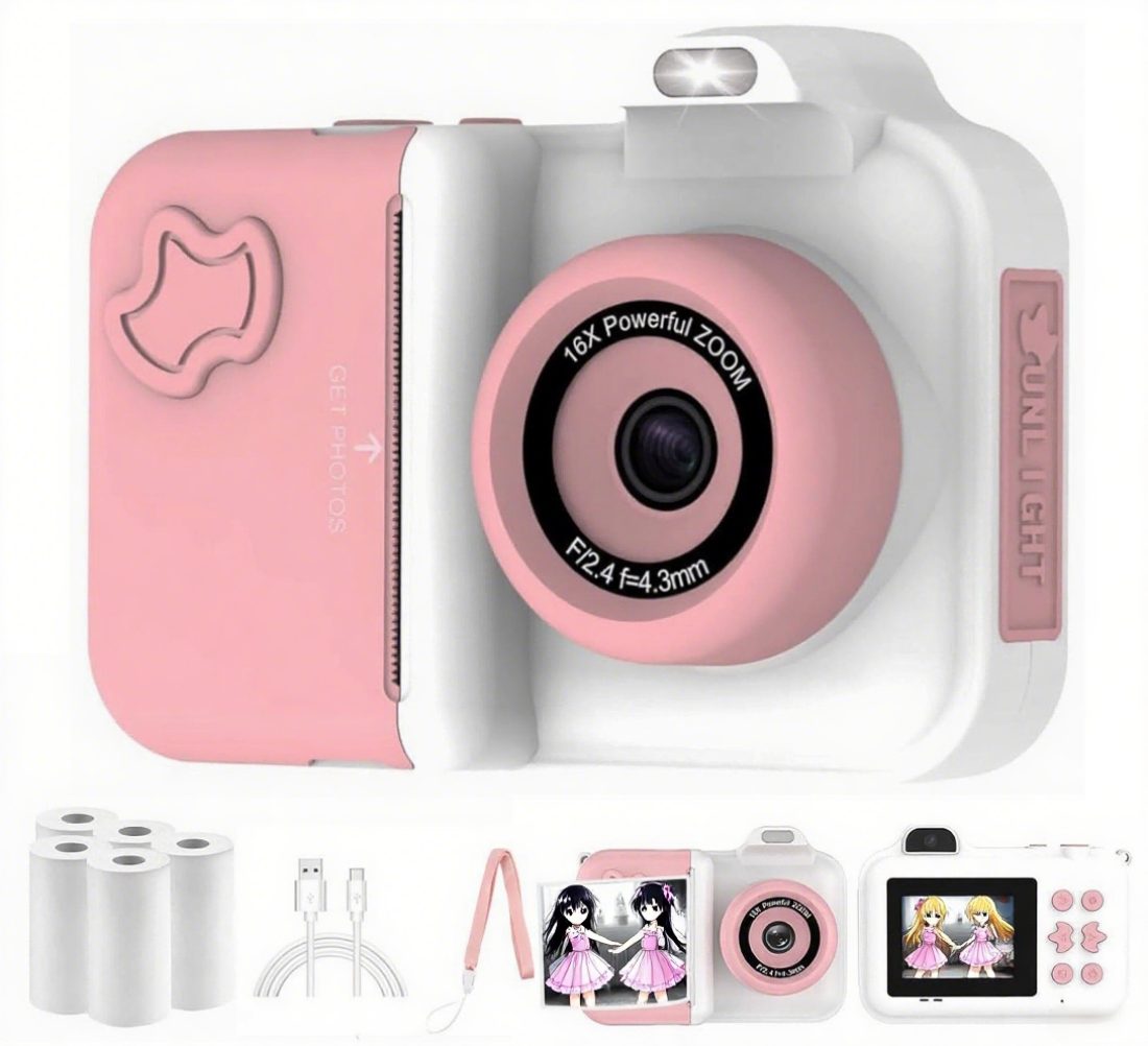 ibettertec Kinderkamera, 1080P 2,4-Zoll-Spielzeug-Kamera, Kinder-Kameras Ki günstig online kaufen