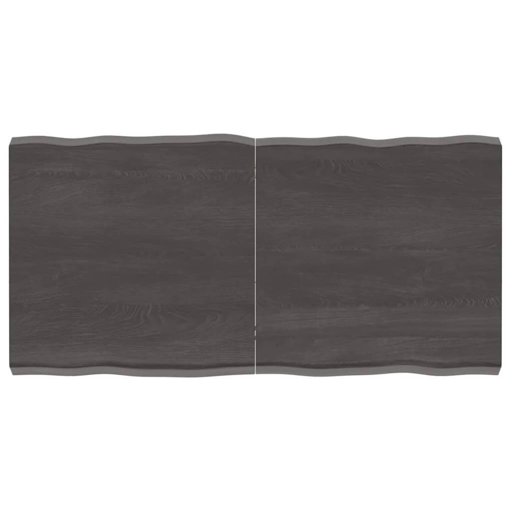 furnicato Tischplatte 120x60x(2-6) (1 Massivholz St) cm Behandelt Baumkante