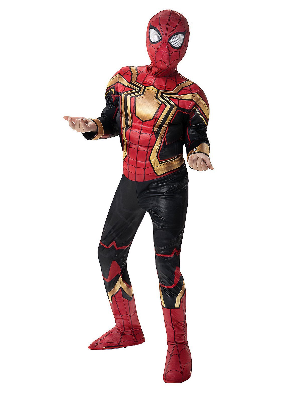 Metamorph Kostüm Spiderman Anzug - Karneval Faschingskostüm Kinder, Gepolsterter Overall von Spidey im Look der Avengers-Filme