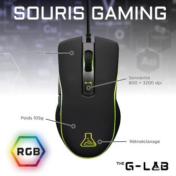 THE G-LAB Combo Plutonium – 4-in-1 Gaming- Tastatur- und Maus-Set, Ultimatives Gaming-Erlebnis: Plutonium-Kombo für Präzision, Kontrolle