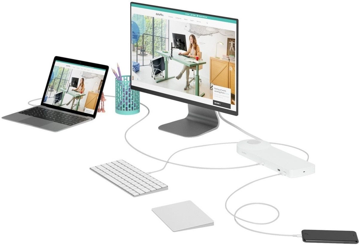 Dataflex Monitor-Halterung Monitorarm ViewLite Plus 620 weiß