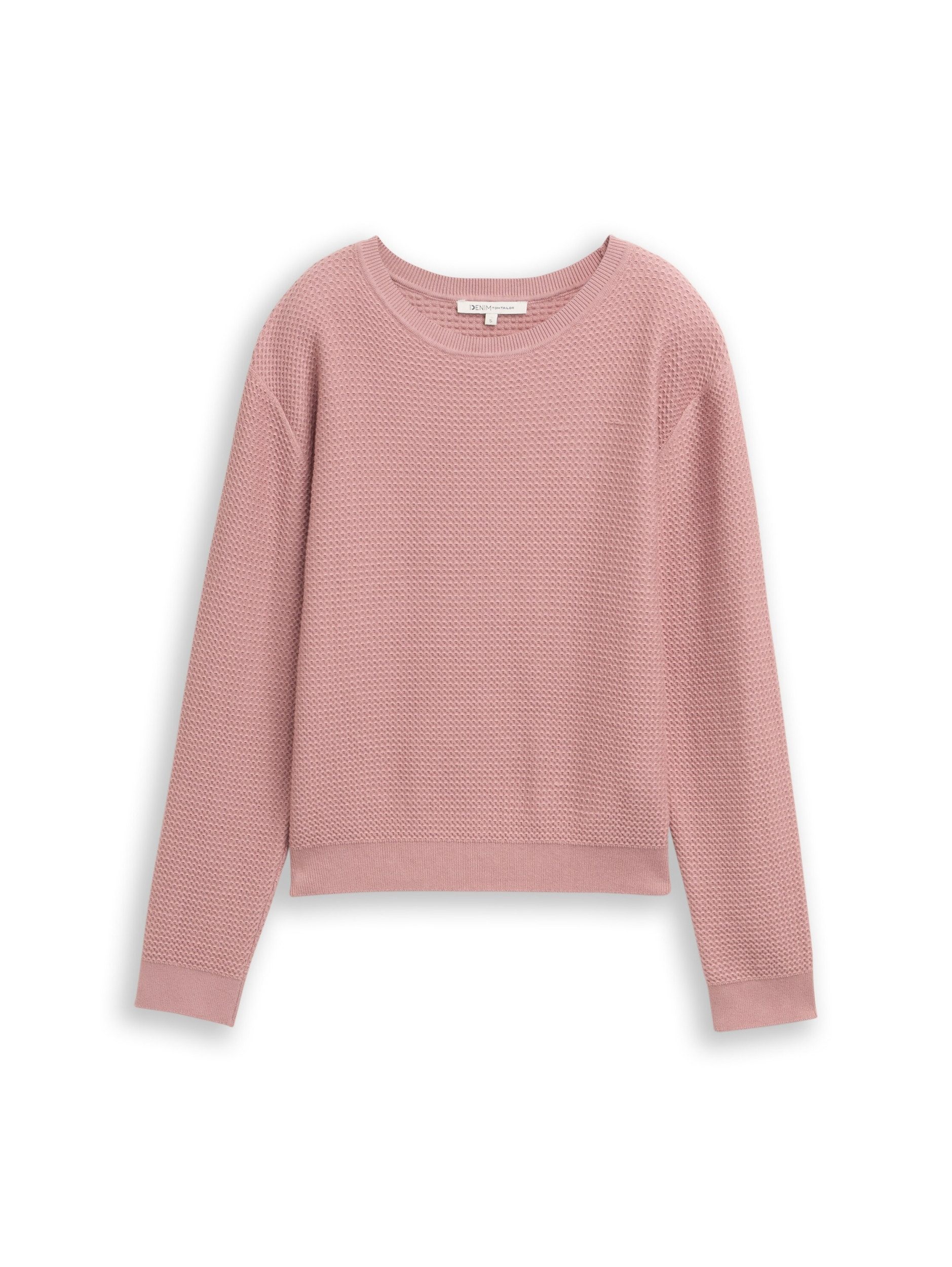TOM TAILOR Denim Longpullover structured knit günstig online kaufen