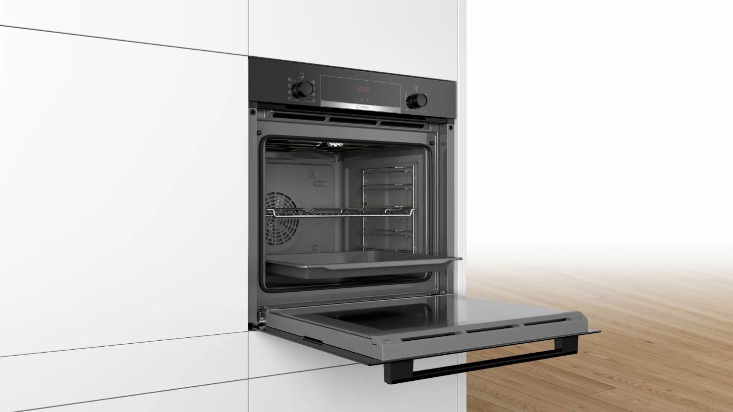 BOSCH Backofen Bosch Backofen HBA553BA0 Einbauherd mit 3D Heißluft, 71 Liter
