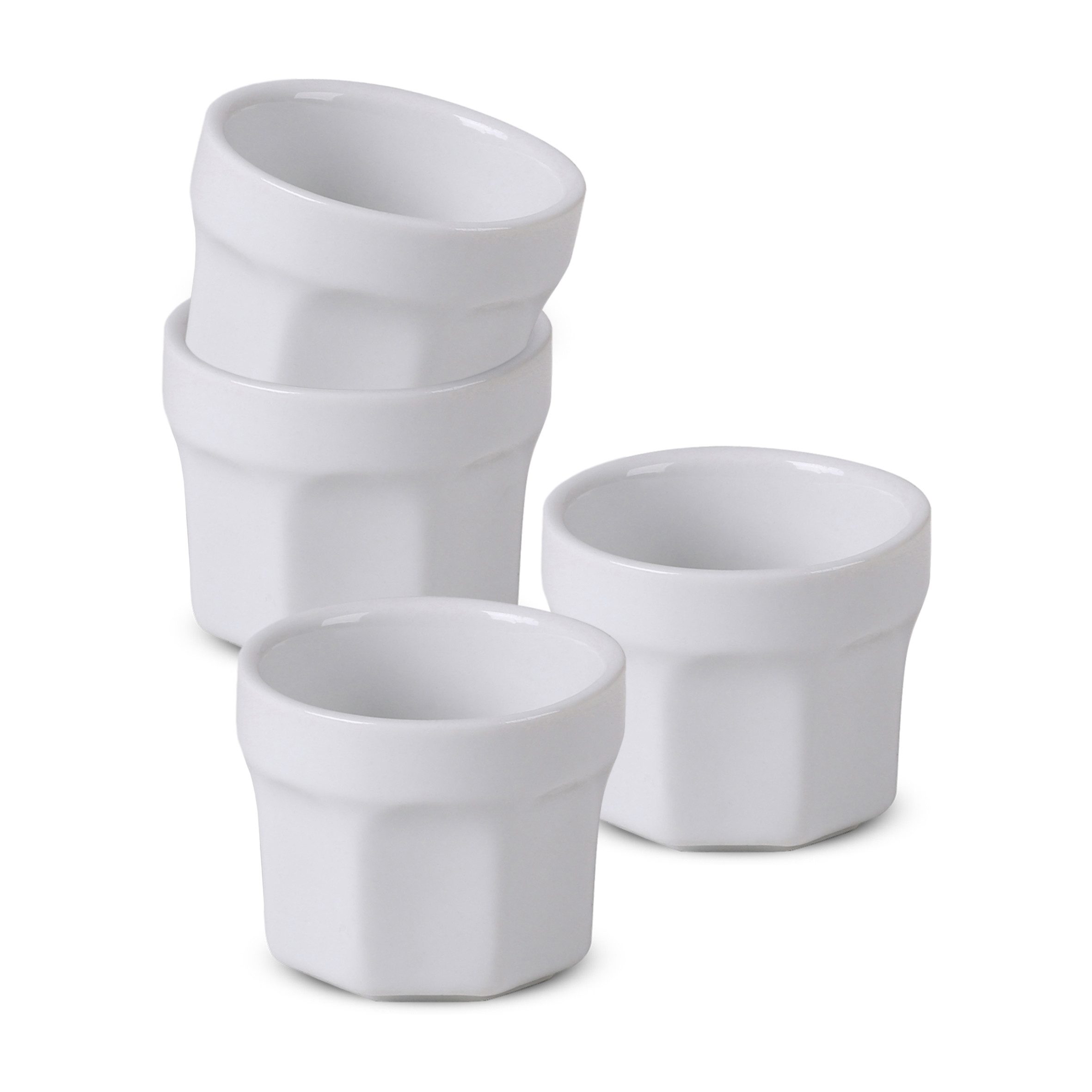 Dipschale Keramik Dip Schale 5 cm weiß - 8er Set