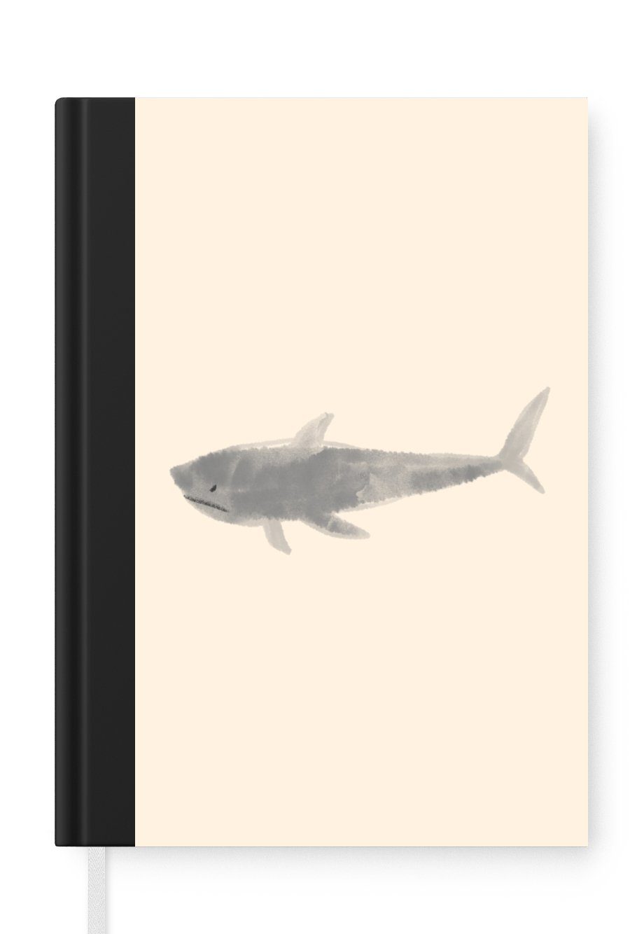 MuchoWow Notizbuch Fisch - Aquarell - Pastell, Journal, Merkzettel, Tagebuch, Notizheft, A5, 98 Seiten, Haushaltsbuch
