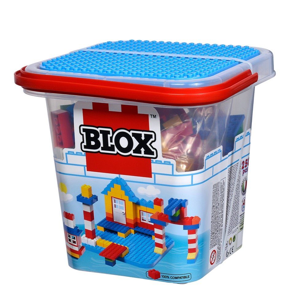 SIMBA Spielbausteine Simba Konstruktionsspielzeug Blox Eimer 250 Teile bunt 104114518