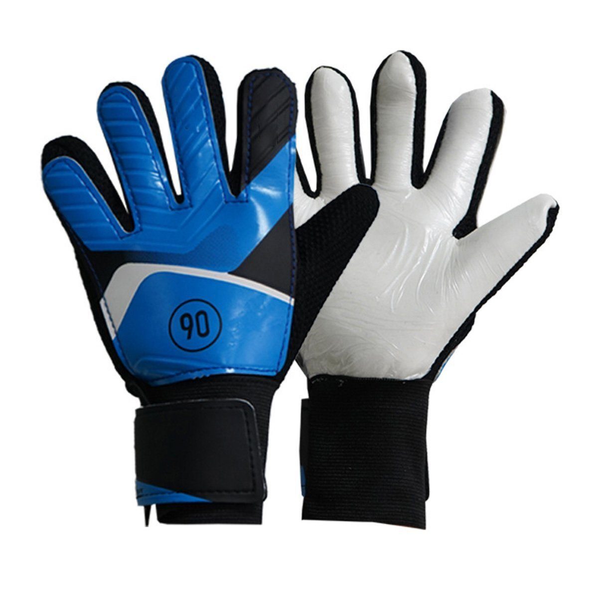 (Verstellbare Torwarthandschuhe Handgelenkshandschuhe) Blau Kinder-Fußball-Torwarthandschuhe SOTOR Latex-Rutschfest Abriebfestes