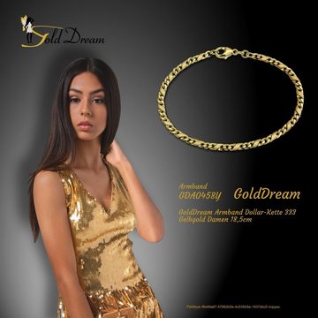 GoldDream Goldarmband GoldDream 18,5cm Unisex Armband Dollar (Armband), Damen, Herren Armband (Dollar) ca. 18,5cm, 333 Gelbgold - 8 Karat, Far