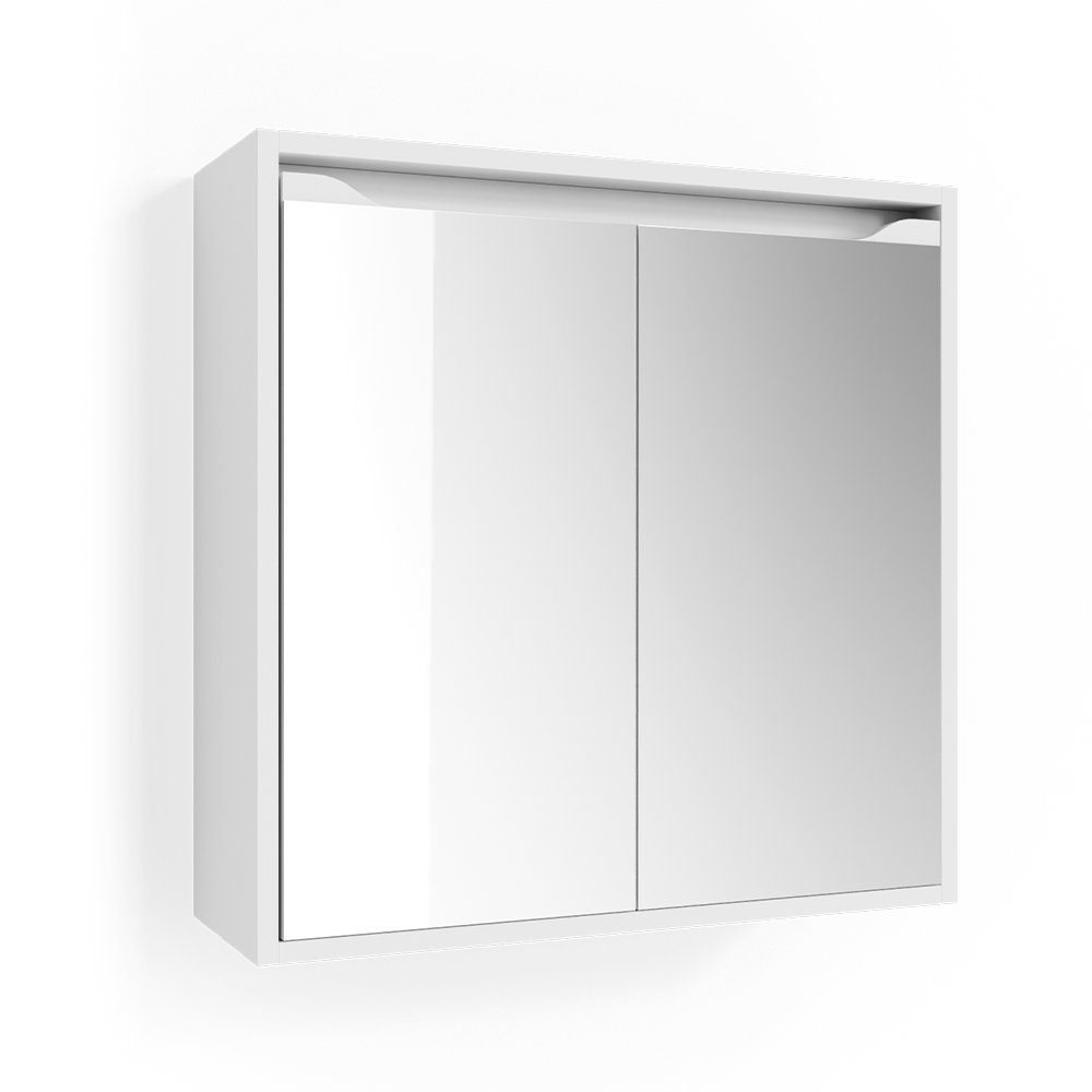 Vicco Badezimmerspiegelschrank Ruben, Weiß, 60 x 60 cm (1-St)