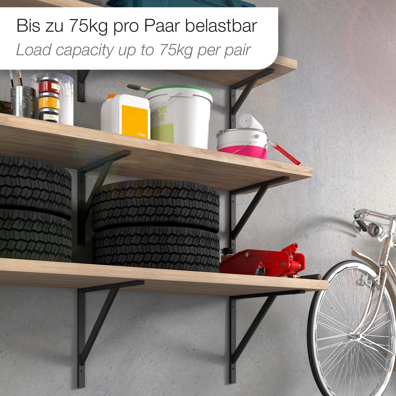 SO-TECH® Wandregalhalter Schwerlastkonsole Schwerlastwinkel Regalwinkel Wan günstig online kaufen