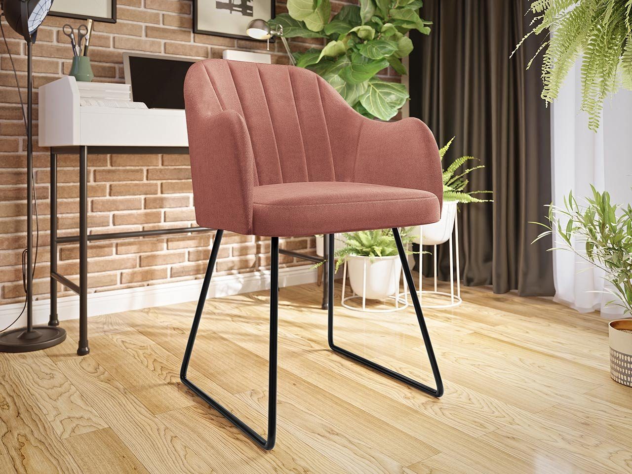 MIRJAN24 Stuhl SM101 (1 Stück), Beine aus Metall, 56x52x78 cm Magic Velvet 2258