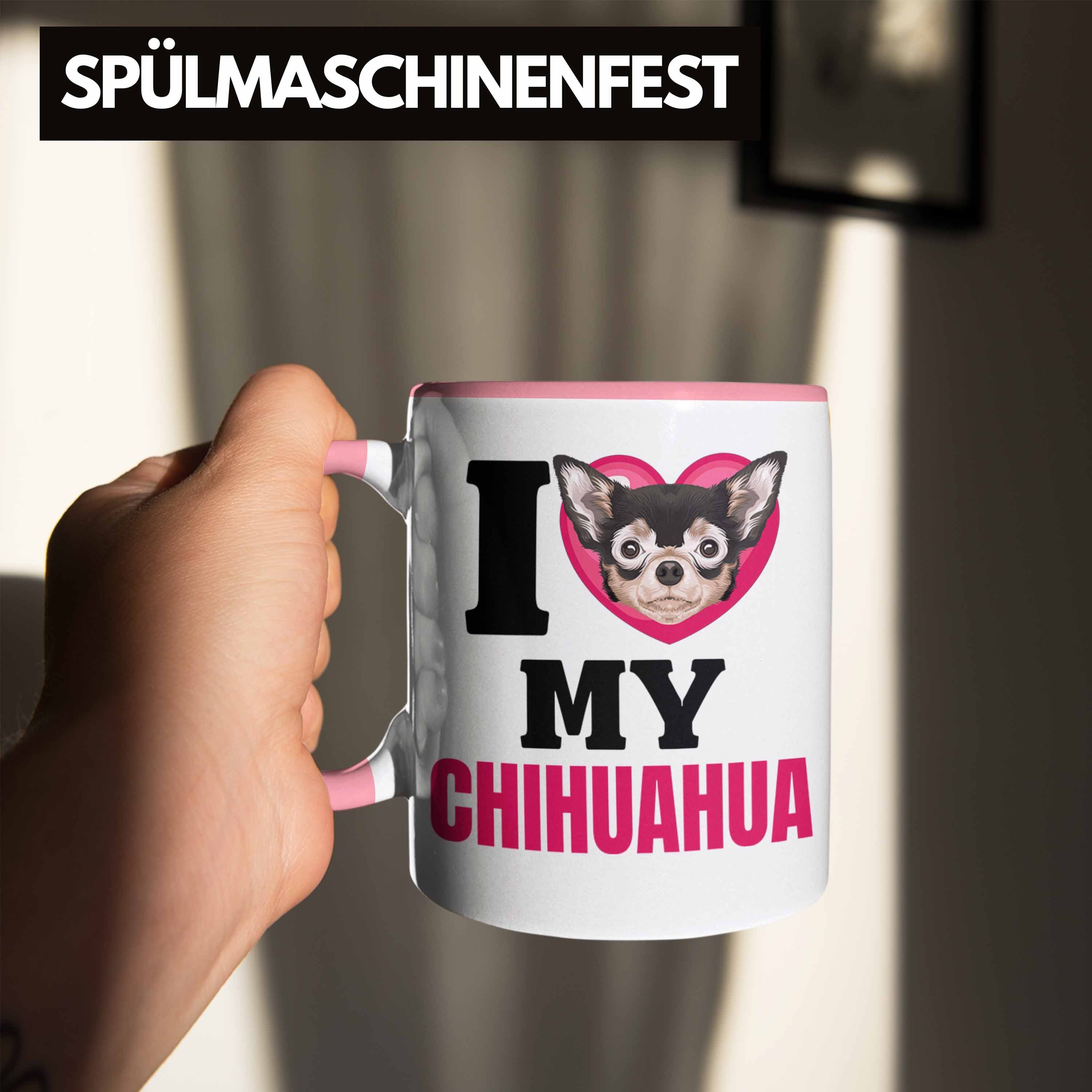 Lov Chihuahua Lustiger Tasse Spruch Trendation Geschenk Rosa Besitzerin Tasse I Geschenkidee