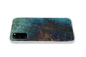 MuchoWow Handyhülle Farbige Wand mit einem Riss, Phone Case, Handyhülle Samsung Galaxy S20, Silikon, Schutzhülle