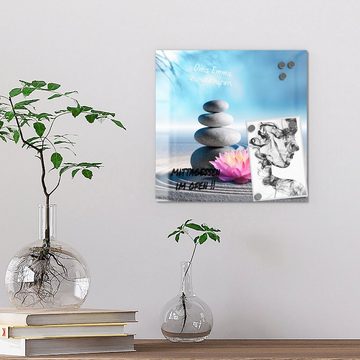 DEQORI Magnettafel 'Motiv eines Zen-Gartens', Whiteboard Pinnwand beschreibbar