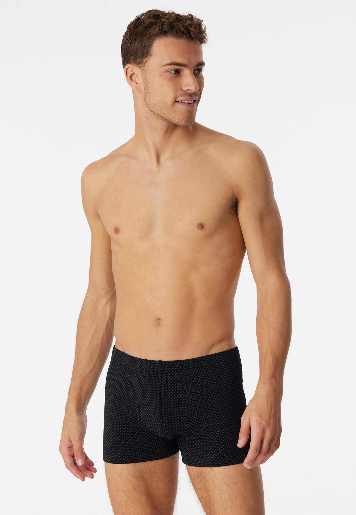 Schiesser Boxershorts Cotton Casual ohne Eingriff, gepunktet
