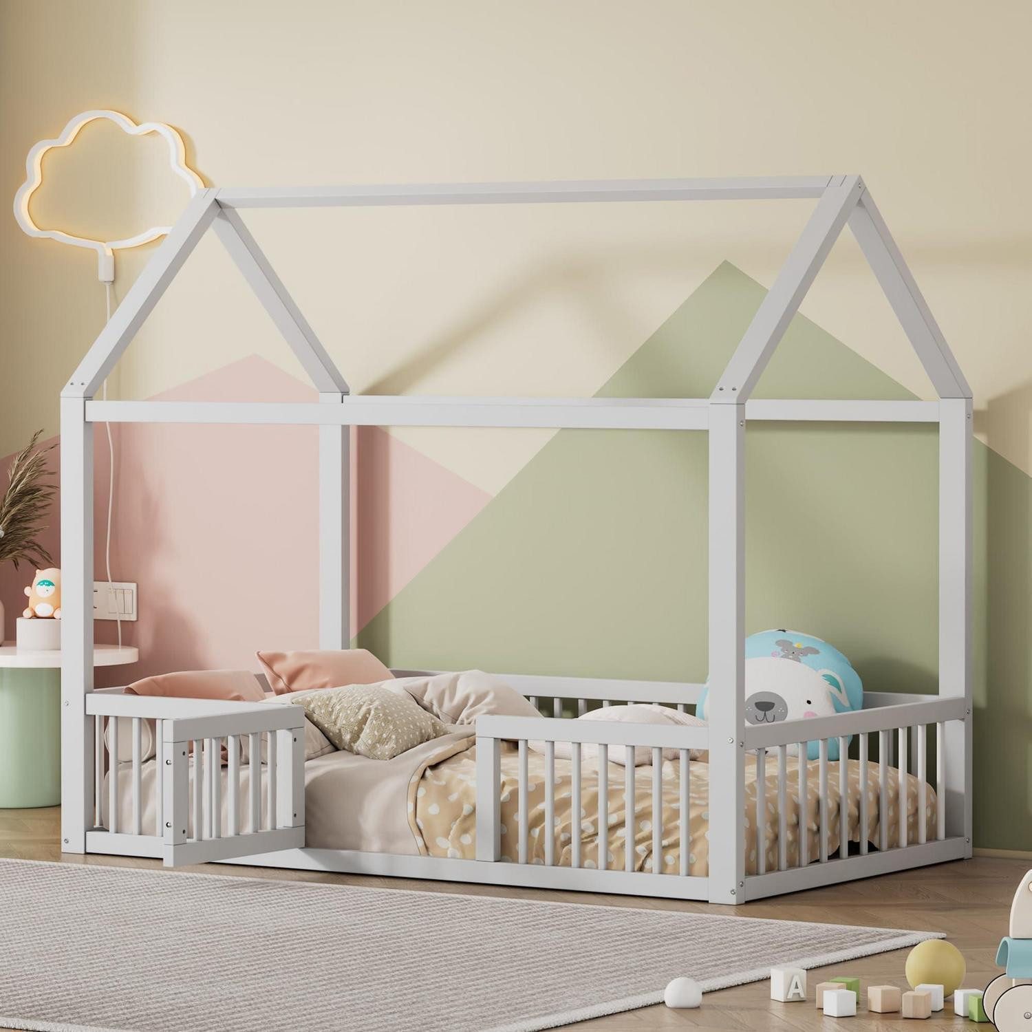 LuxusKollektion Hausbett Kinderbett Hausbett 90x200cm