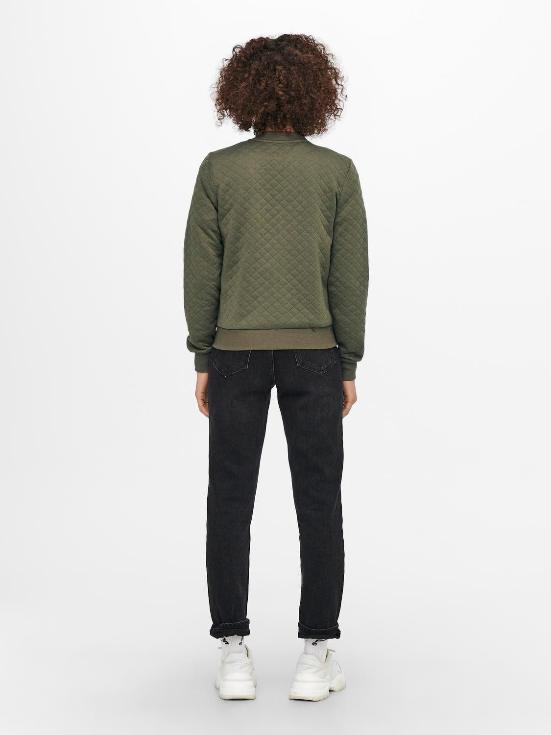 ONLY Sweatjacke ONLJOYCE L/S BOMBER SWT NOOS Polyester, regular fit