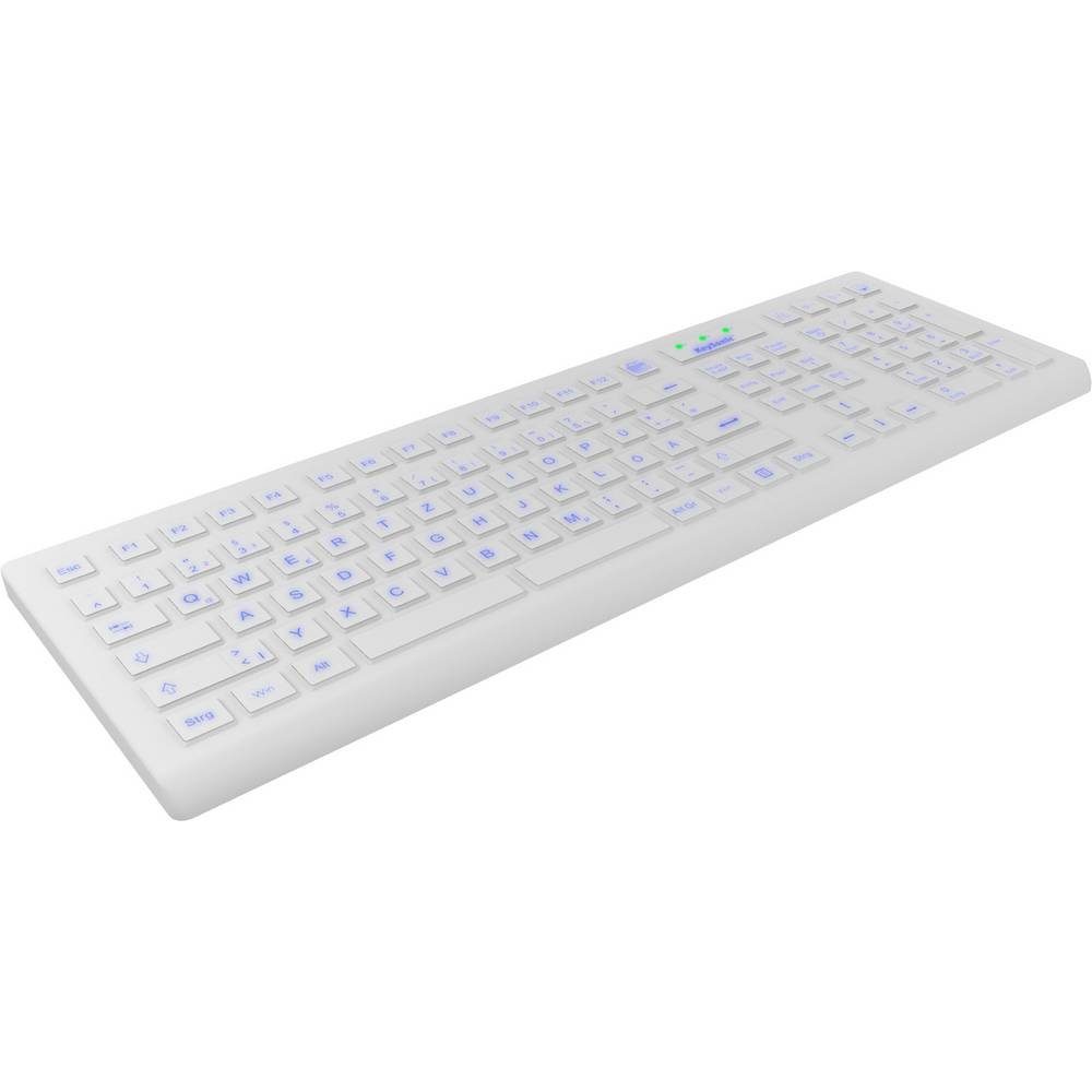 KEYSONIC Full-Size Hygiene-Industrietastatur für Windows® Tastatur (Beleuchtet, USB-Anschluss, Staubgeschützt, Spritzwassergeschützt)
