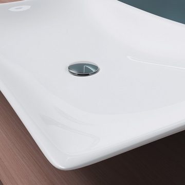 Mai & Mai Waschbecken Aufsatzwaschbecken inkl. NANO-Beschichtung aus Keramik Brüssel891, leichte Reinigung, BTH: 565x375x100mm
