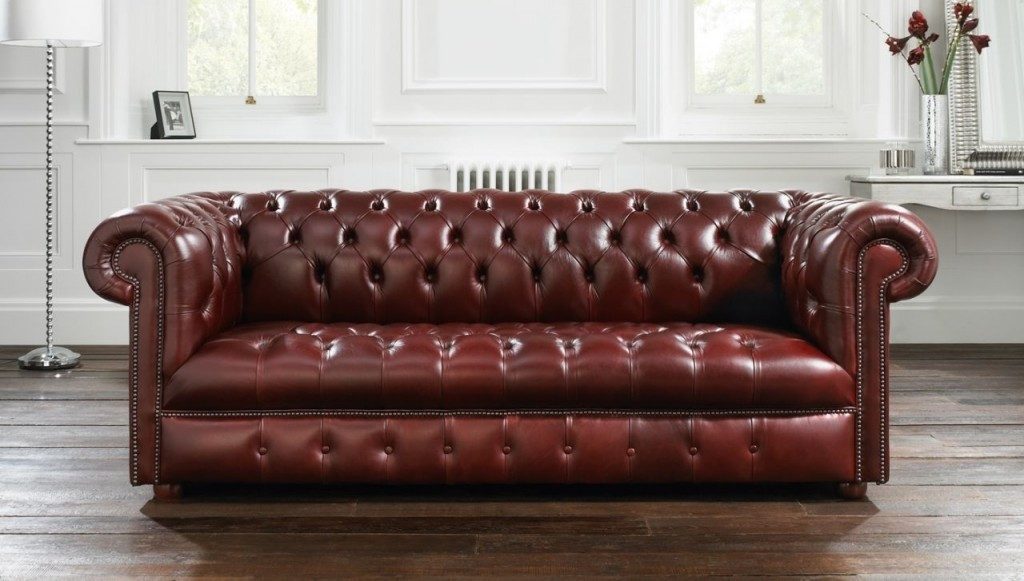 JVmoebel Chesterfield-Sofa Designer Sofa aus 100% Leder in klassischem Stil, Made in Europa