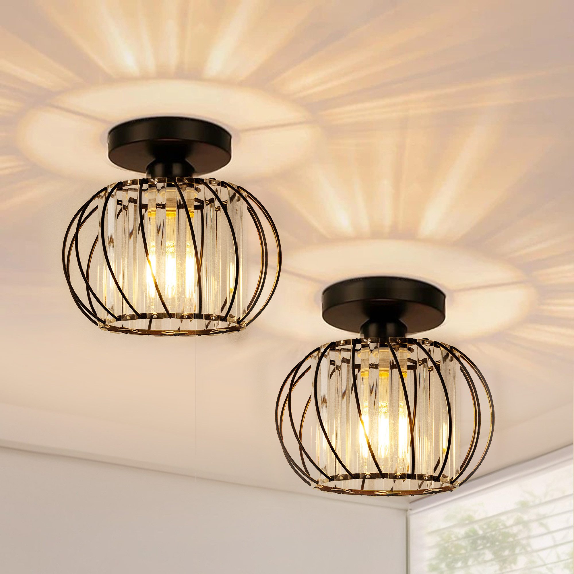 LOHAS-LED LED Deckenleuchte LED Deckenleuchte, Farbtemperatur einstellbar, ohne Leuchtmittel, Tageslichtweiß, Modernes LED Deckenleuchte-Design, LED fest integriert