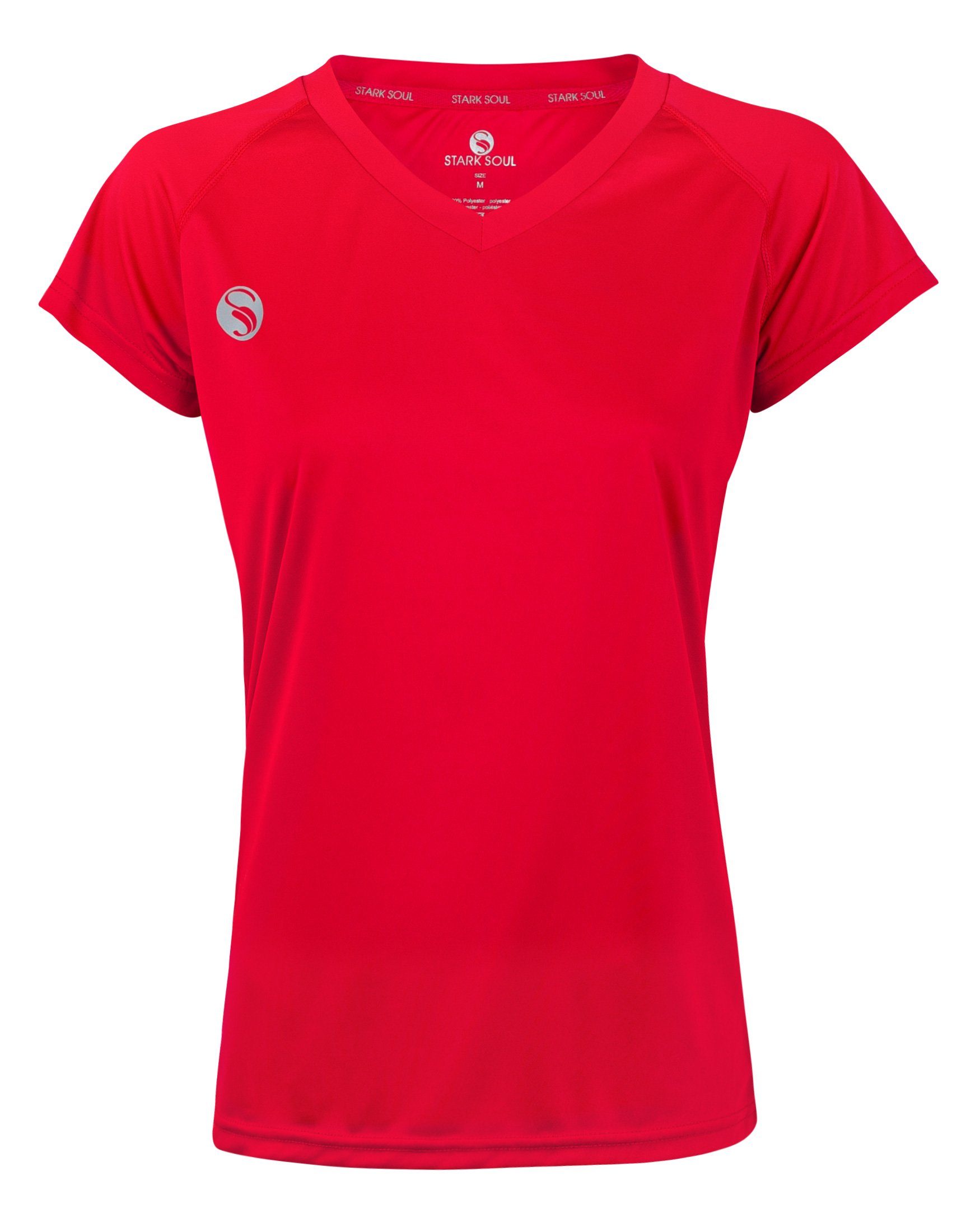 Stark Soul® Sporttop Sport Shirt aus Quick Dry Material - Schnelltrocknend Rot