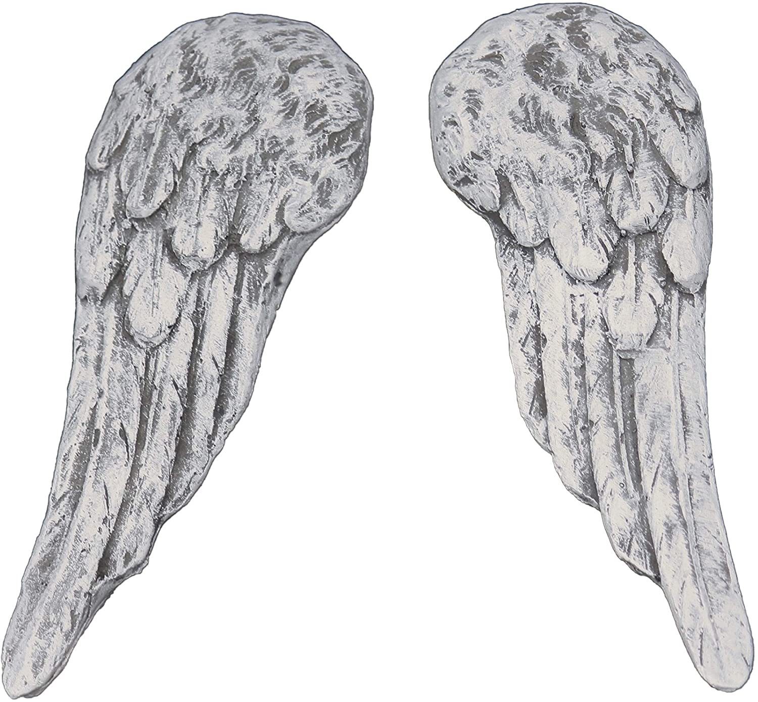 Stone and Style Engelfigur kleine Engel Flügel aus massiven Steinguss Steinfigur frostfest