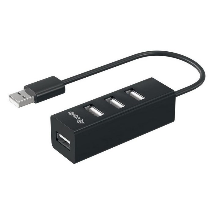 DIGITAL DATA USB-Verteiler EQUIP USB-Hub USB 2.0 St -> 4x USB Bu 0.15cm 480Mbps schwarz