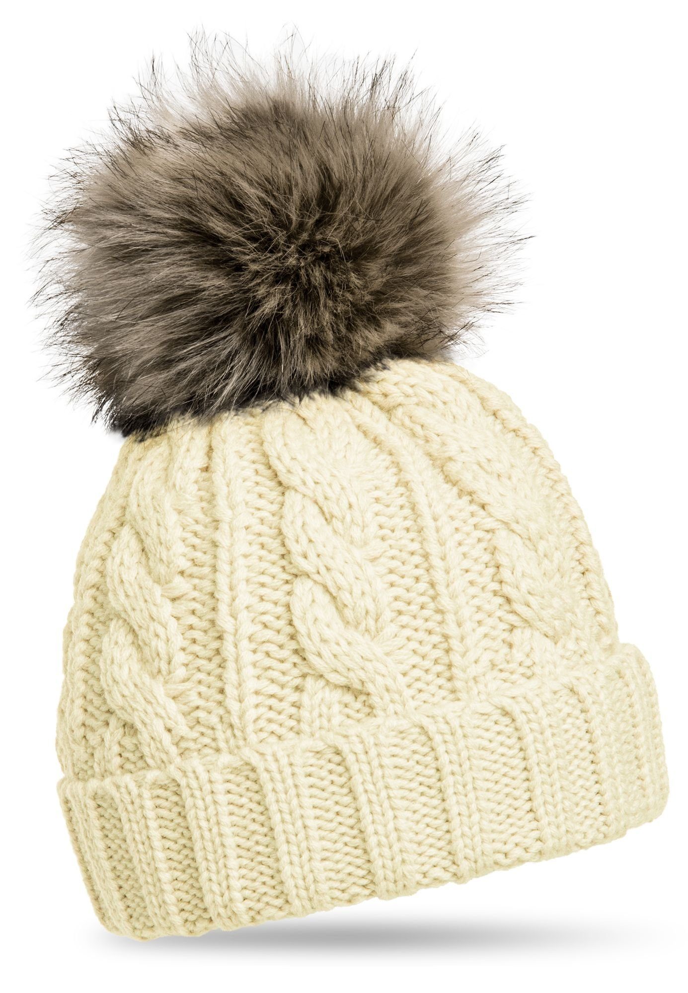 Caspar Bommelmütze MU104 Damen Winter Strickmütze günstig online kaufen