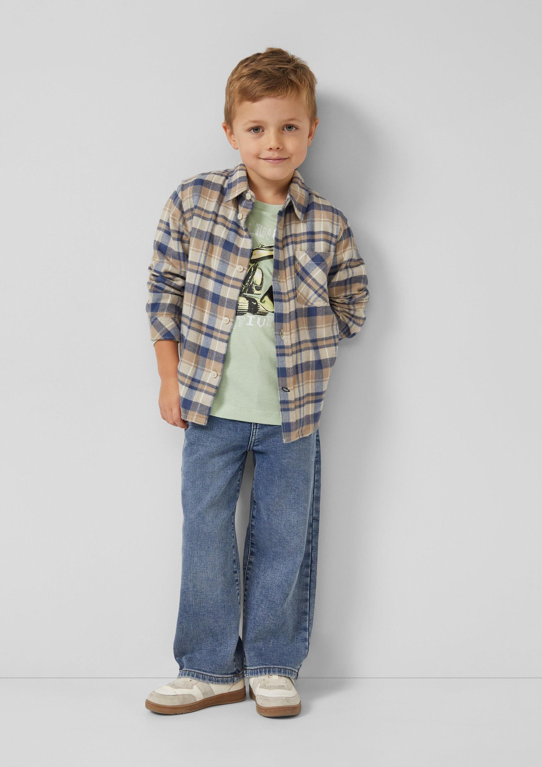 s.Oliver Langarmshirt T-Shirt Langarm-Shirt mit Frontprint – Bild 3 von 4