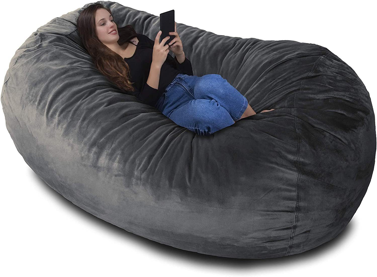 Charlie & Finn Sitzsack Riesiger Sitzsack mit Velour Bezug und 1500 Liter S günstig online kaufen