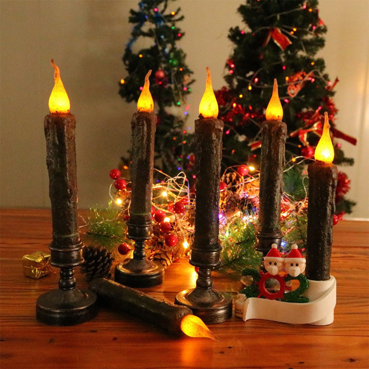 Novzep LED-Kerze 6St Weihnachten Kerzen LED Bluttropfen Optik flammenlos (6 günstig online kaufen