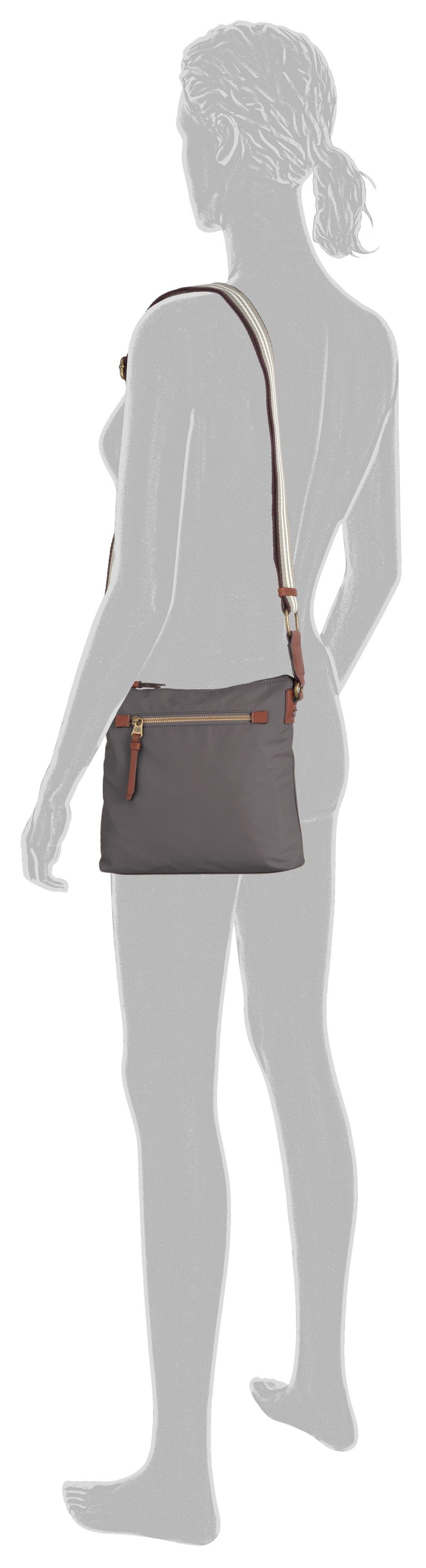 camel active Umhängetasche Bari, aus hochwertigem matten Nylon mit gestreif günstig online kaufen