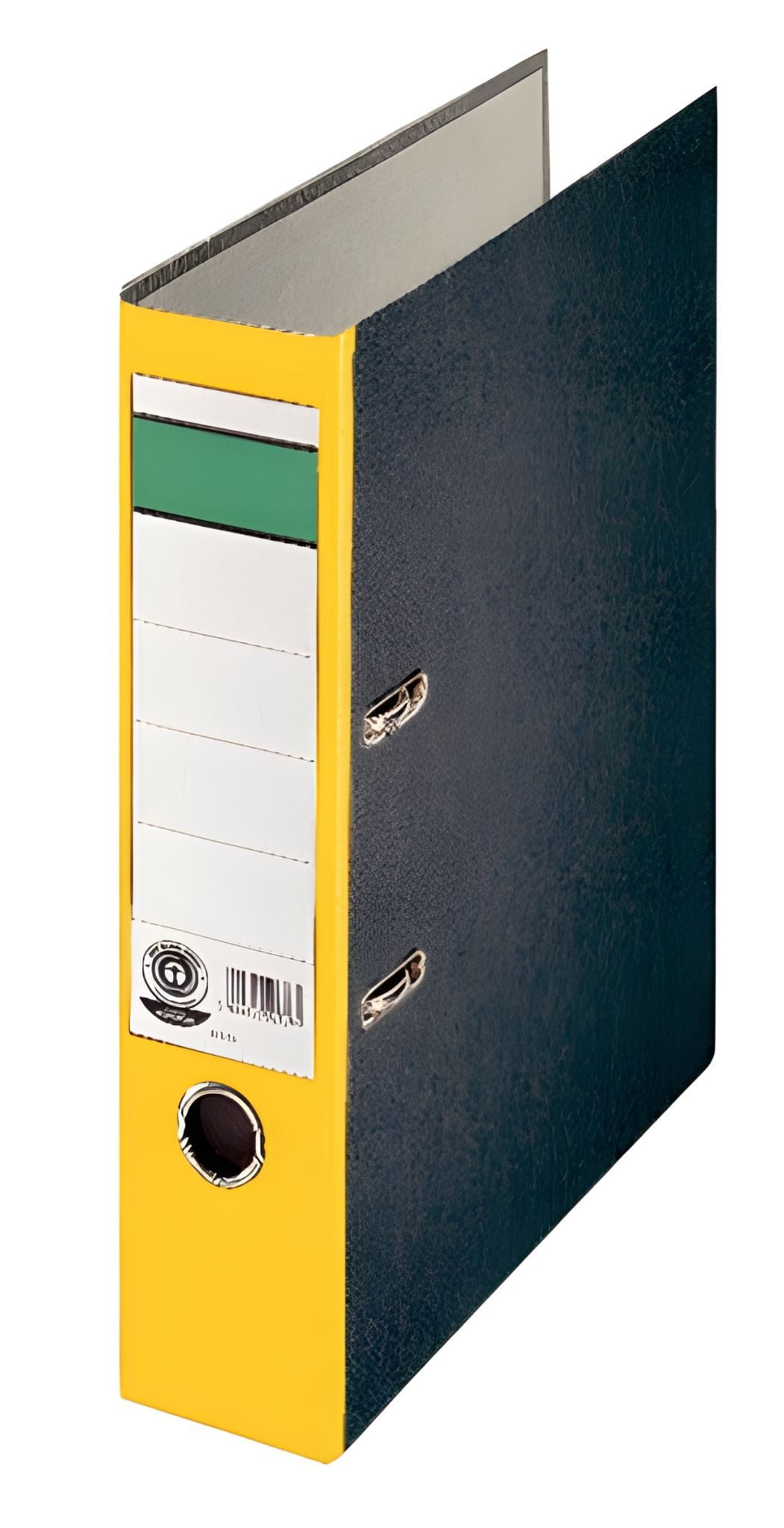 Centra Aktenordner CENTRA Ordner A4 8cm gelb mit schwarzem Wolkenmarmor