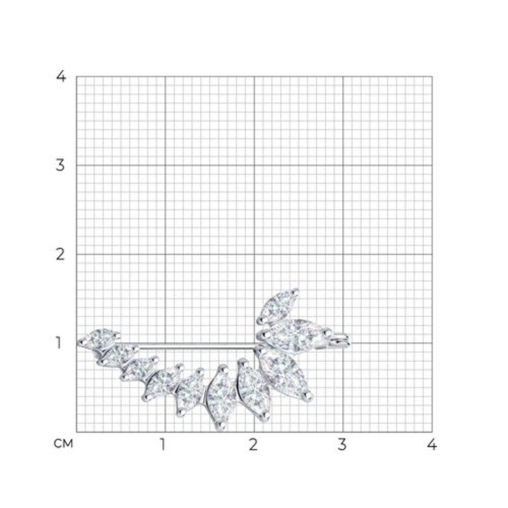 Secretforyou Anstecknadel Brosche Anstecknadel 925 Silber Zirkonia Echtschmuck, 925 Sterling Silber