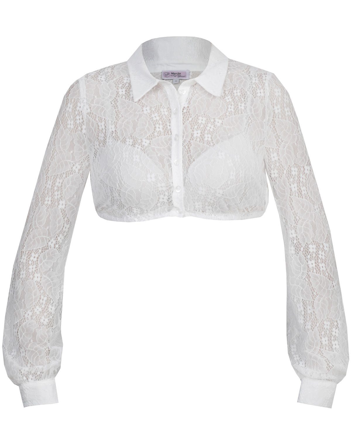 MarJo Dirndlbluse 'Harper-Malinda' Langarm 301600, Offwhite günstig online kaufen