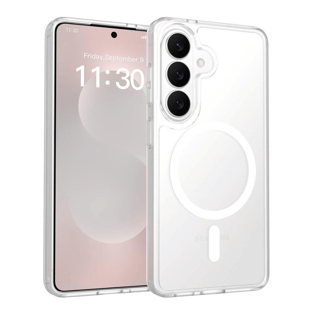 SmartUP Smartphone-Hülle für Samsung Galaxy S26 MagSafe Silikon Case Ultra Slim Transparent 6,3, MagSafe-Technologie