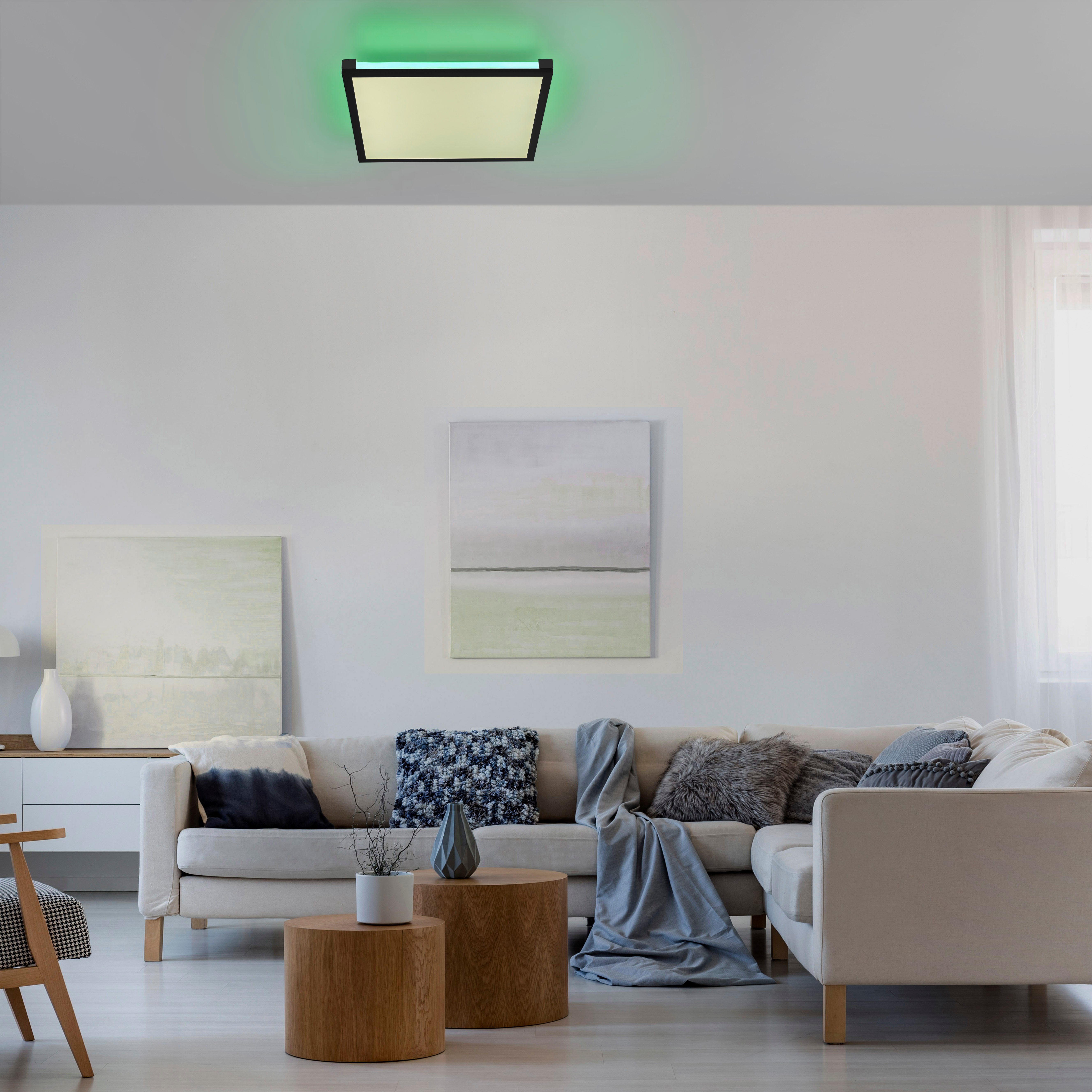 - warmweiß über Fernbedienung Leuchten Direkt kaltweiß, MARIO, fest integriert, CCT dimmbar RGB, LED Fernbedienung, Deckenleuchte über -