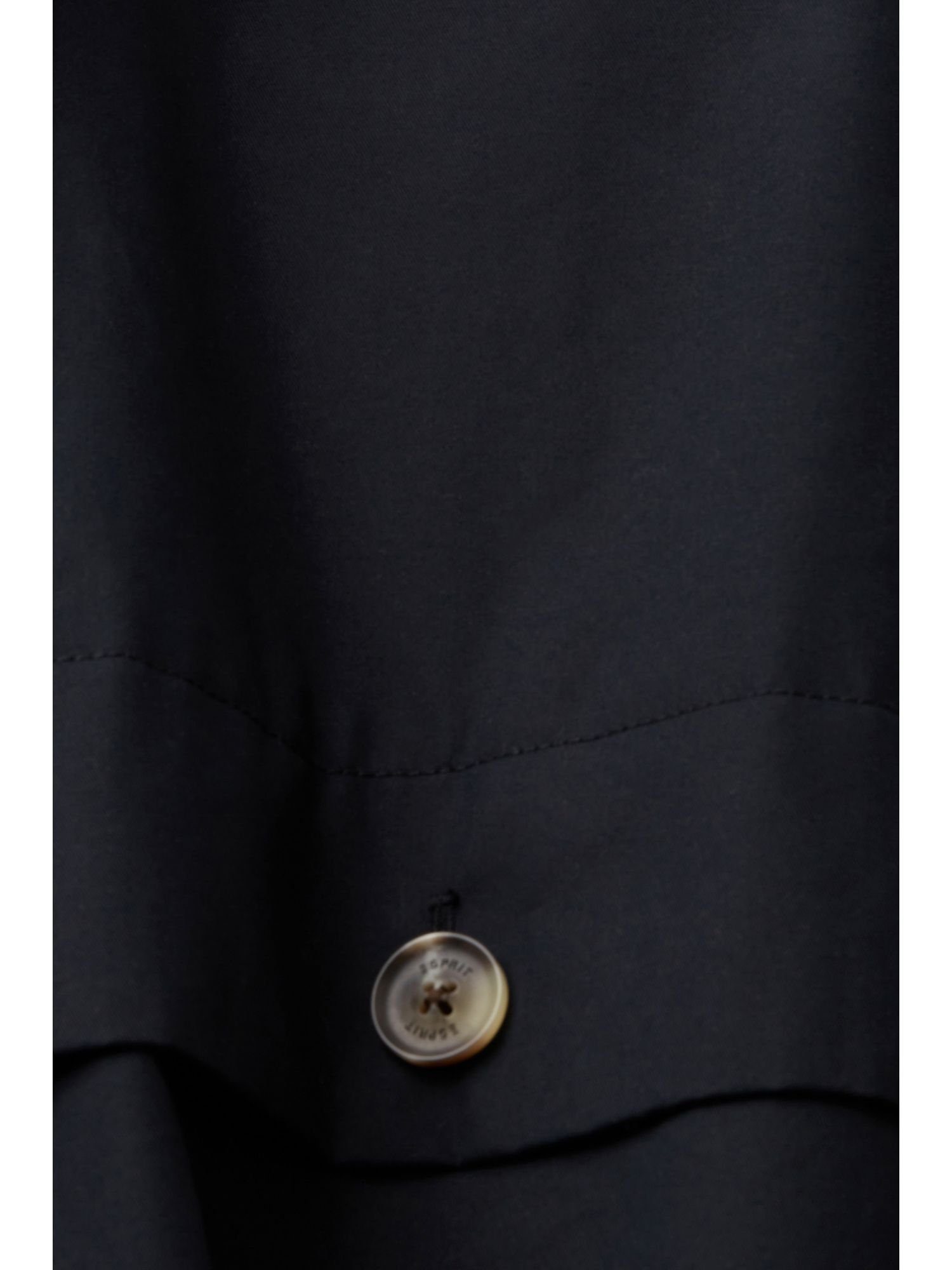 Esprit Outdoorjacke Kurzer Trenchcoat Gürtel mit BLACK