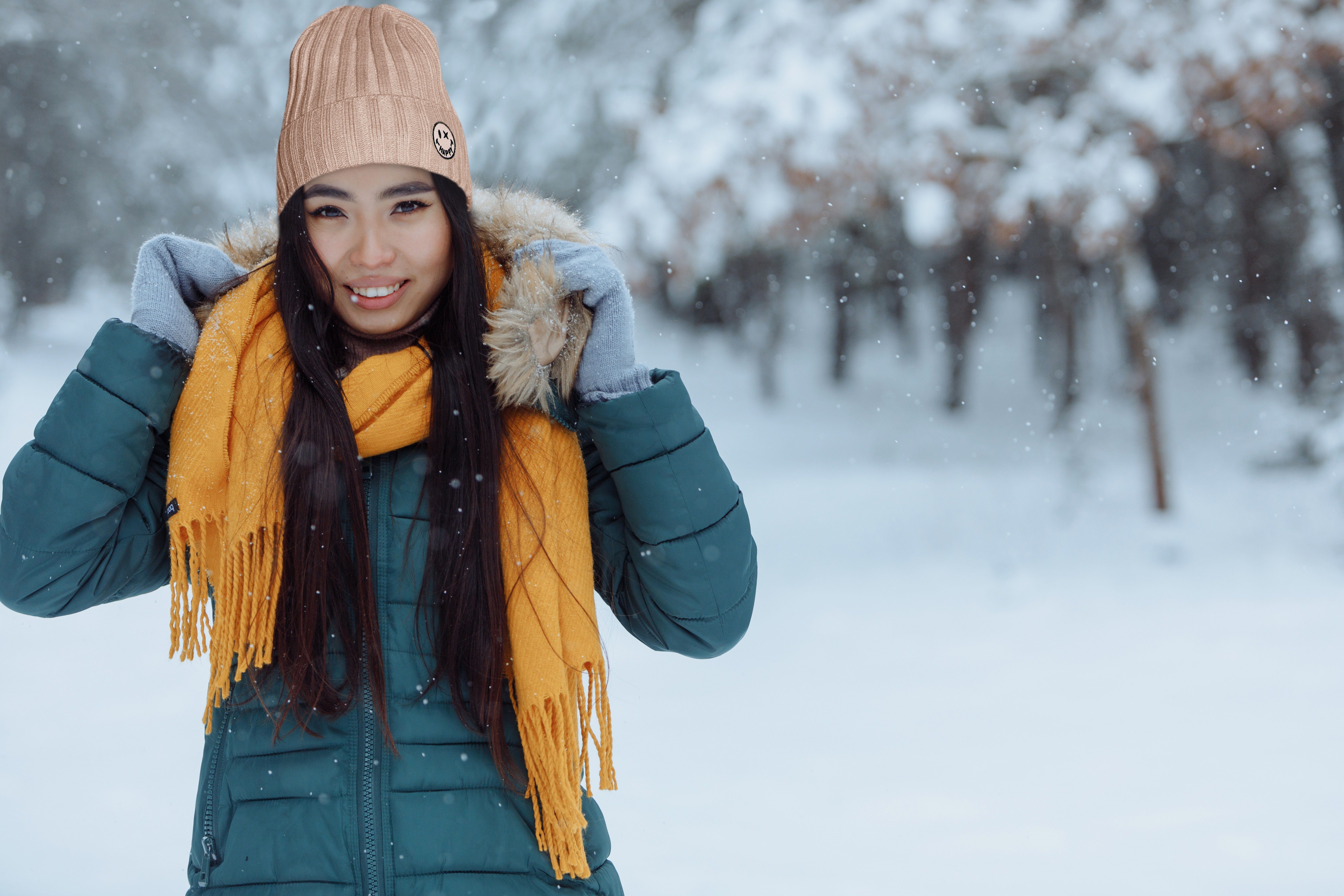 Frentree Strickmütze Strickmütze gefüttert mit warmem Innenfutter, One-Size Beanie