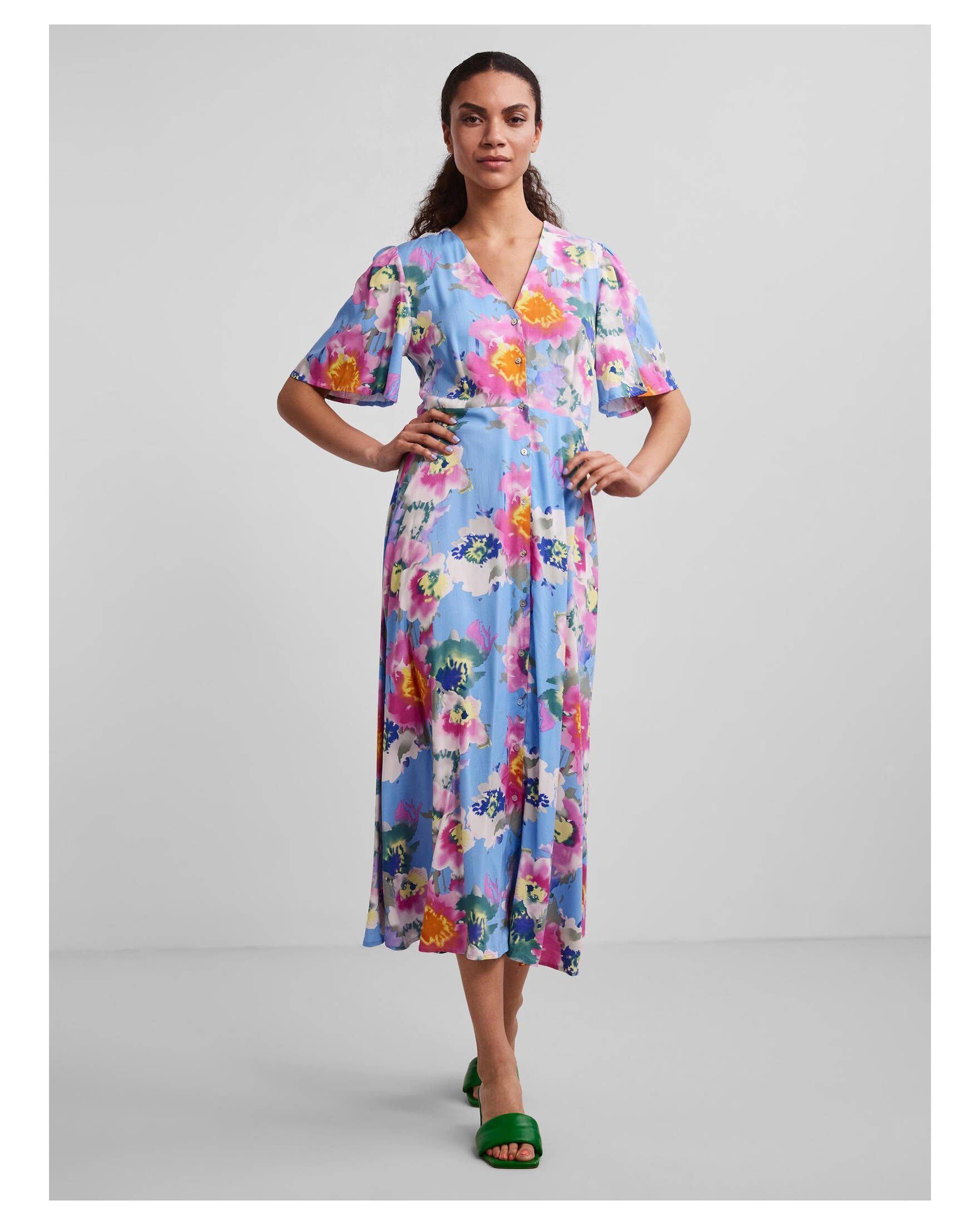 Sommerkleid Damen Kleid LONG 2/4 Y.A.S YASSUMMA SHIRT S. DRESS (1-tlg)