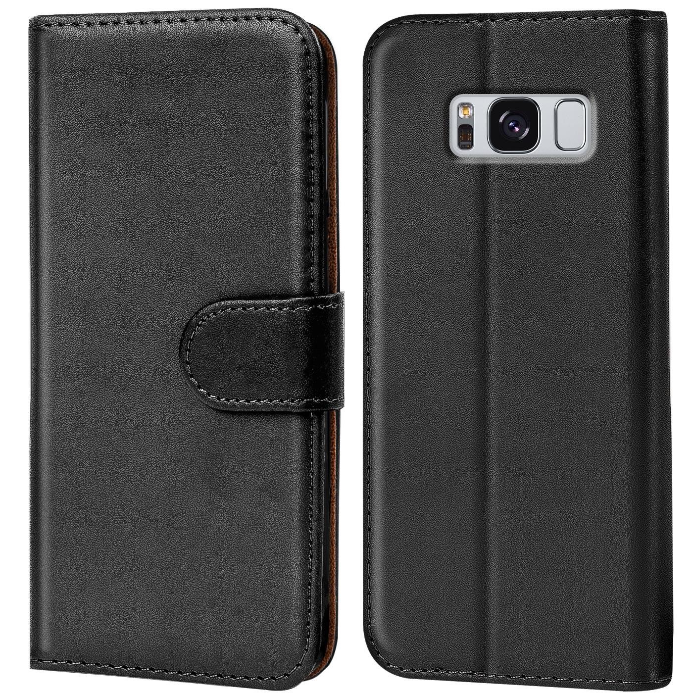 CoolGadget Handyhülle Wallet Klapp Tasche Book Case für Samsung Galaxy S8 5,8 Zoll, Hülle Klapphülle Flip Cover Etui Schutzhülle