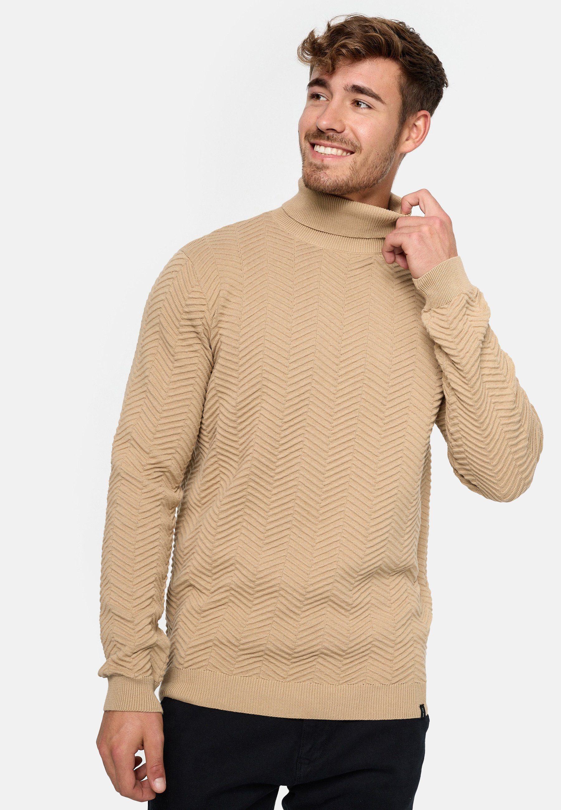 Indicode Rollkragenpullover Herren Saini Strickpullover Herrenpullover günstig online kaufen