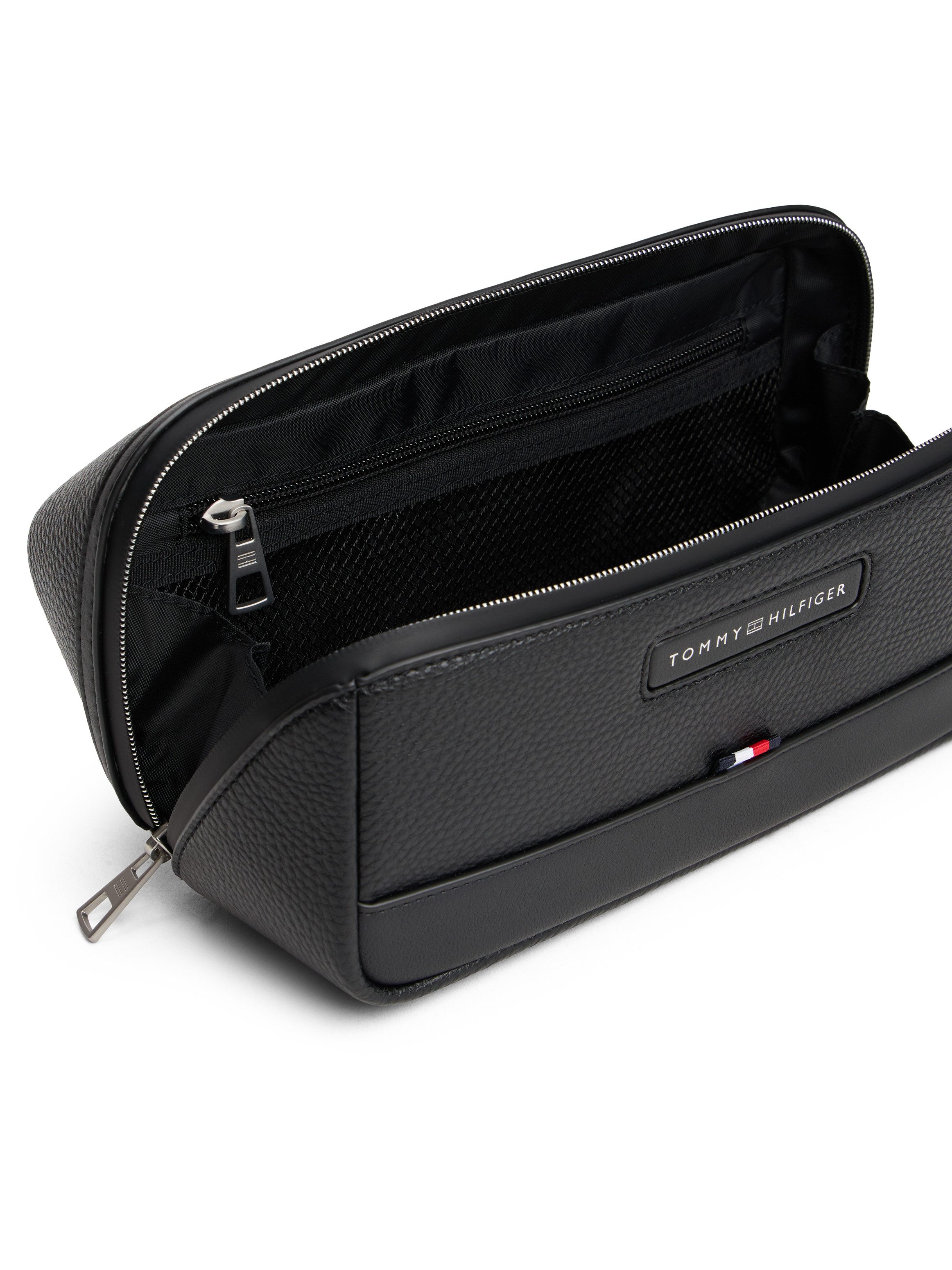 Tommy Hilfiger Kulturbeutel TH CENTRAL WASHBAG, Unisex Kosmetiktasche, Minibag mit praktischer Handschlaufe